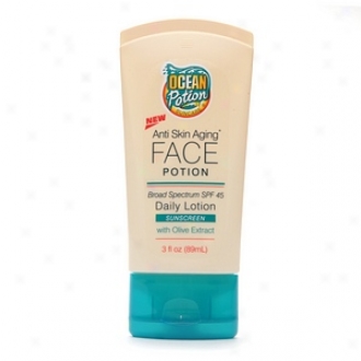 Ocean Potion Suncare nAti Skin Aging Face Potion Daily Motion With Olive Extract Spf 45