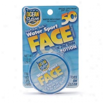 Ocean Potion Suncare Water Play Face Sunscreen Clear Zinc Oxide Spf 50