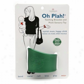 Oh Plah! Teething Bracelet & Multi Sensory Toy, Clover Green