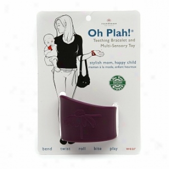 Oh Plah! Teething Bracelet & Multi Sensory Toy, Deep Plum