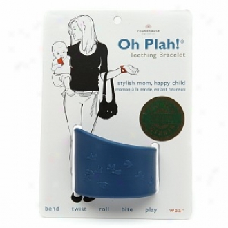 Oh Plah! Teething Bracelet & Multi Sensory Toy, Peacock Blue