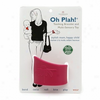 Oh Plah! Teething Bracelet & Multi Sensory Toy, PerfectP ink