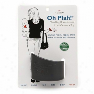 Oh Plah! Teething Bracelet & Multi Sensory Toy, Pewter Gray