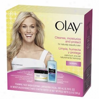 Olay Complete Duo Pack - Foaming Face Wash Normal And All Lifetime Uv Moisture Cream, Normal