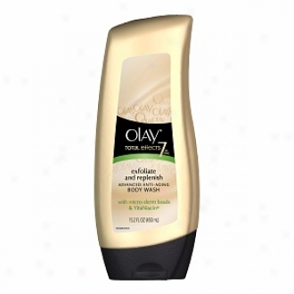 Olay Total Effects 7-in1 Advanced Anti-aging Body Wash, Exfoliate & Replenish, Exfoliate & Replenish