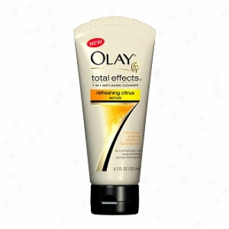 Olay Total Goods 7-in1 Anti-aging Cleamser Refreshing Scrub, Citrus