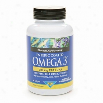 Omegaworks Enteric Coated Omega 3 300 Mg Epa/dha Fish Ojl Softgels