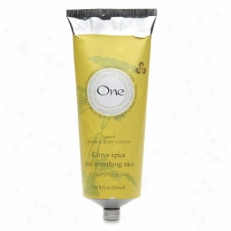 One Natural Hand & Body Lotion, Citrus Spice And Everything Nice