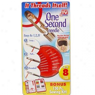 Individual Second Needle Self Threading Needles With Bonus 101 Pc, Sewing Kit