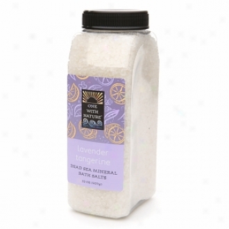 One With Nature Dead Sea Mineral Bath Salts, Lavender Tangerine