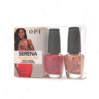 Opi Serenna Glam Slam Collection Duo, Pros & Brown, Love Is A Racket