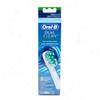 Oral-b Dual Ceremonially pure Replacement Brush Heads, Model Eb417