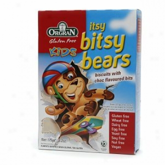 Orgran Itsy Bitsy Bears Vanilla Cookies With Chocolate Bits