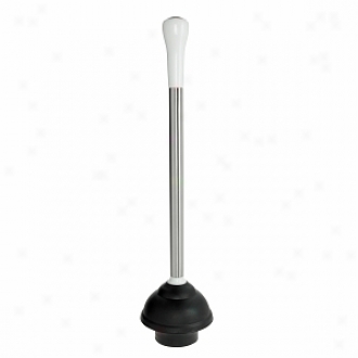 Oxo Steel Stainless Steel Toilet Plunger & Canister, Round