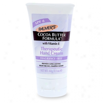 Palmer's Therapeutic Hand Cream, Fragrance Free, Spf 8