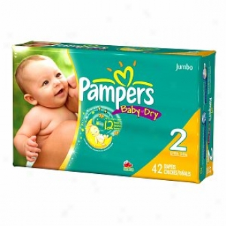 Pampers Baby Free from moisture Diapers, Jumbo Pack, Size  2, 12-18 Lbs, 42 Ea