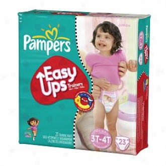 Pampers Easy Ups Girls Diapers, Jumbo Pack, 4t-5t ( Size 6), 19 Ea