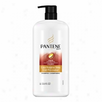 Pantene Pro-v Color Hair Solutions Cilor Preserve Shine Shampoo With Punp