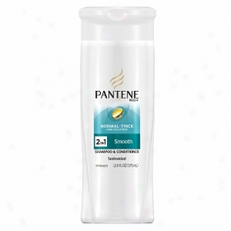 Pantene Pro-v Normal - Thick Hair Solutionx Smooth 2 In 1 Shampoo & Conditioner
