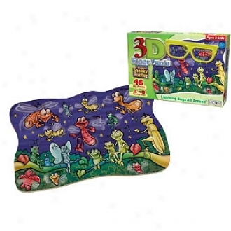 Patch Products 3d Sneaky Puzzle - Lightning Bubs All Around: 46 Pc Ages 3 And Up