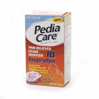 Pediacare Infan&t#039;s Fever Reducer/pain Relievver Ibuprofen Ib Concentrated Oral Suspension, Dye-free Berry Flavor