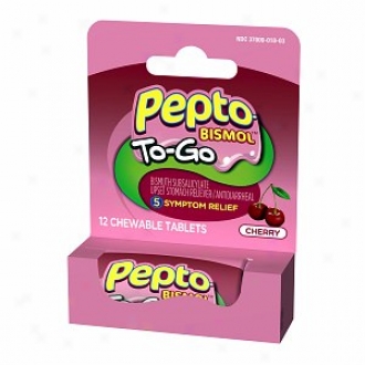 Pepto-bismol To-go Chewable Tanlets, Cherry
