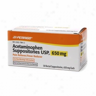 Perrigo Acetaminophen Suppositories Usp, 650 Mg Pain Reliever/fever Reducer