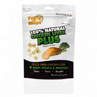 Pet 'n Shape 100% Natural Chicken Liver Plus Treats For Dogs, Sweet Potato & Broccoli