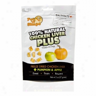Pet 'n Shape 100% Natural Chicken Liver Plus Treats For Dogs, Pumpkin & Apple