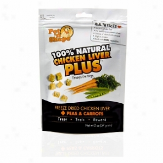 Pet 'n Shaape 100% Natural Chicken Liver Plus Treats For Dogs, Peaz & Carrots