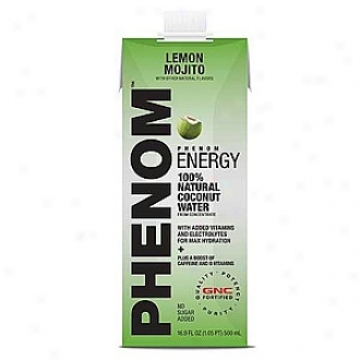 Phenom Energy 100% Natural Coconut Water, Lemon Mojio