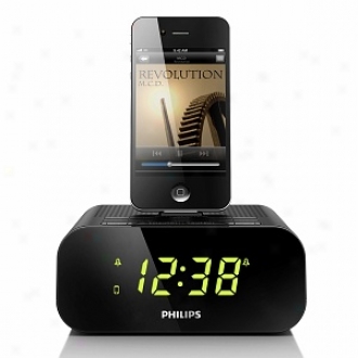 Philips Dual Alarm Clock Radko For Ipod/iphone, Model Aj3270d