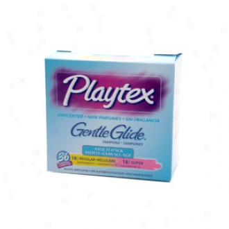 Playtex Gentle Glide Unscented Hold Plastic Apolicator Tampons, Multi-pack