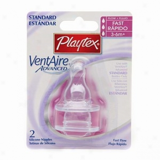 Playtex Ventaire Advanced, Silicone Nipples, Fast Flow