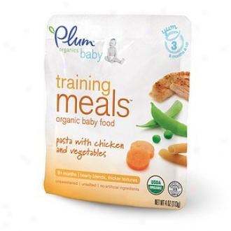 Plum Organics Baby Instruction Meals Organized Baby Food: Stage 3, Pasta With Chicken & Vegetables