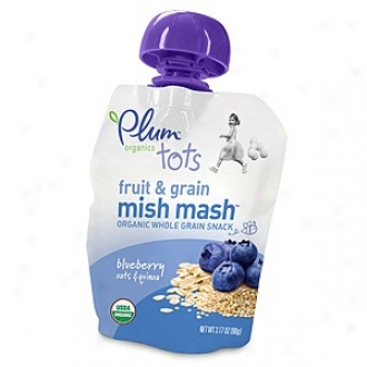 Plum Organics Tots Mish Mash Organic Fruit & Grain Puree Snack, Blueberry Oats & Quinoa