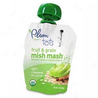 Plum Organics Tots Mish Mash Organic Fruit & Grain Puree Snack, Apple Cinnamon Oats & Quinoa