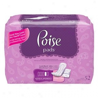 Poise Pads, Maximum Absorbency, Regular Length