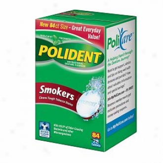 Polident Smokers, Antibacterial Denture Cleanser, Bonus Pack, Treble Coin Freshness