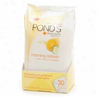 Pond's Damp Cleansing Towelettes, Morning Refresh With Citrus & Cucumber