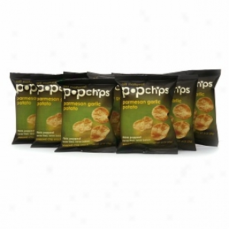 Popchips Popped Snack Chips, Parmesan Garlic (24 X .8oz Bags)