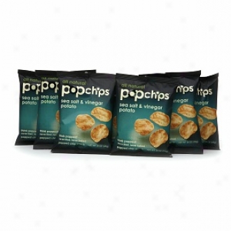 Popchips Popped Snack Chips, Sea Salt & Vinegar (24 X .8oz Bags)