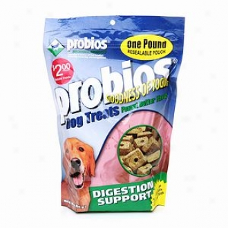 Probios Dog Treats, Digestion Support, Peanut Butter Flwvor