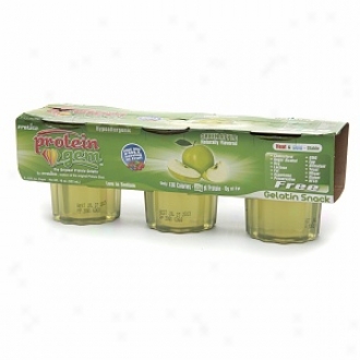 Protica Protein Gem, Protein Gelatin, 6 Fl Oz Cups, Green Apple
