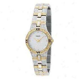 Pulsar Women's Crystal Accented Two-tone Stainless Steel Watch