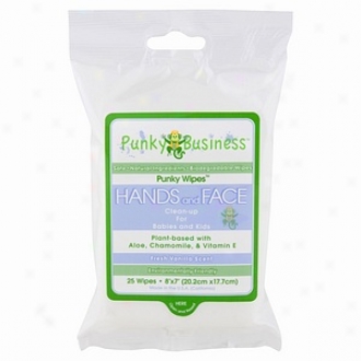 Punky Wipes Punky Business Hands And Face Wipes, Fresh Vanilla