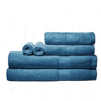 Pure Fiber 100% Bamboo Towel Set 6 Pcs Set, Midjight Blue