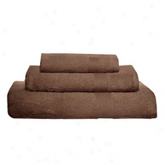 Pure Fiber Organic Combed Cotton Bath Towel 3 Pcs Set, Chocolate