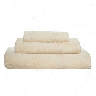 Pure Fiber Organic Combwd Cotton Bath Towel 3 Pcs Set, Ecru
