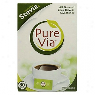 Purevia All Natural Zero Calorie Sweetener, 80 Packets